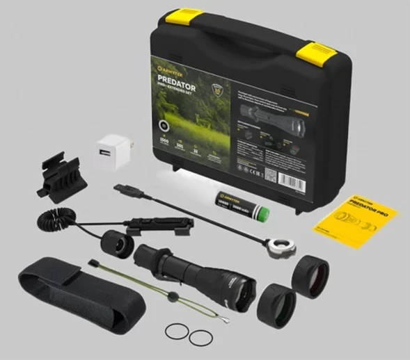 Armytek Predator Pro Magnet USB vadász lámpa szett - hideg fehér fényű Armytek Predator Pro Magnet USB vadász lámpa szett - hideg fehér fényű